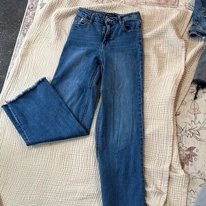 BCBGeneration Women's Medium-Dark Blue Straight Leg Jeans